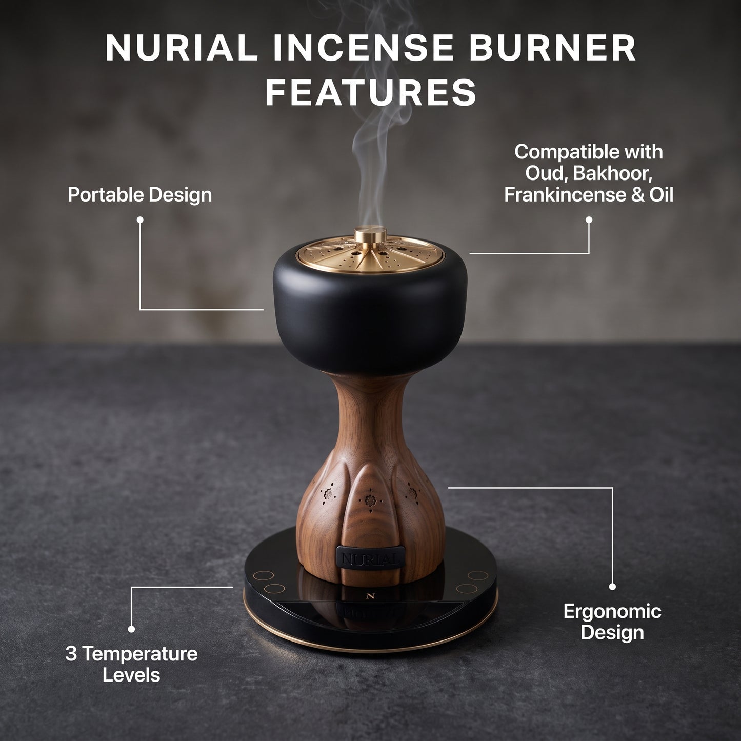 Nurial - Electric Bakhoor Burner